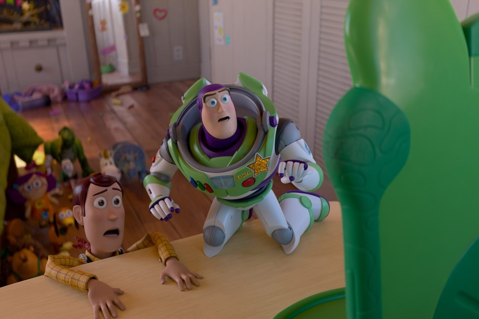 Woody and Buzz Lightyear in Disney and Pixar