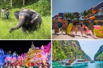 Things to do in Phuket with kids - Image credit: Phuket Elephant Sanctuary, Andamanda Phuket, Pelago, Carnival Magic