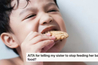 Redditor Wants To Know "AITA" For Scolding Her Sister For Feeding Baby Junk Food